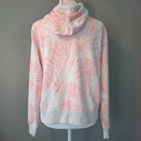 Columbia Women's Hoodie Sweatshirt Pink and White Floral Pattern Size Small - Picture 2 of 10